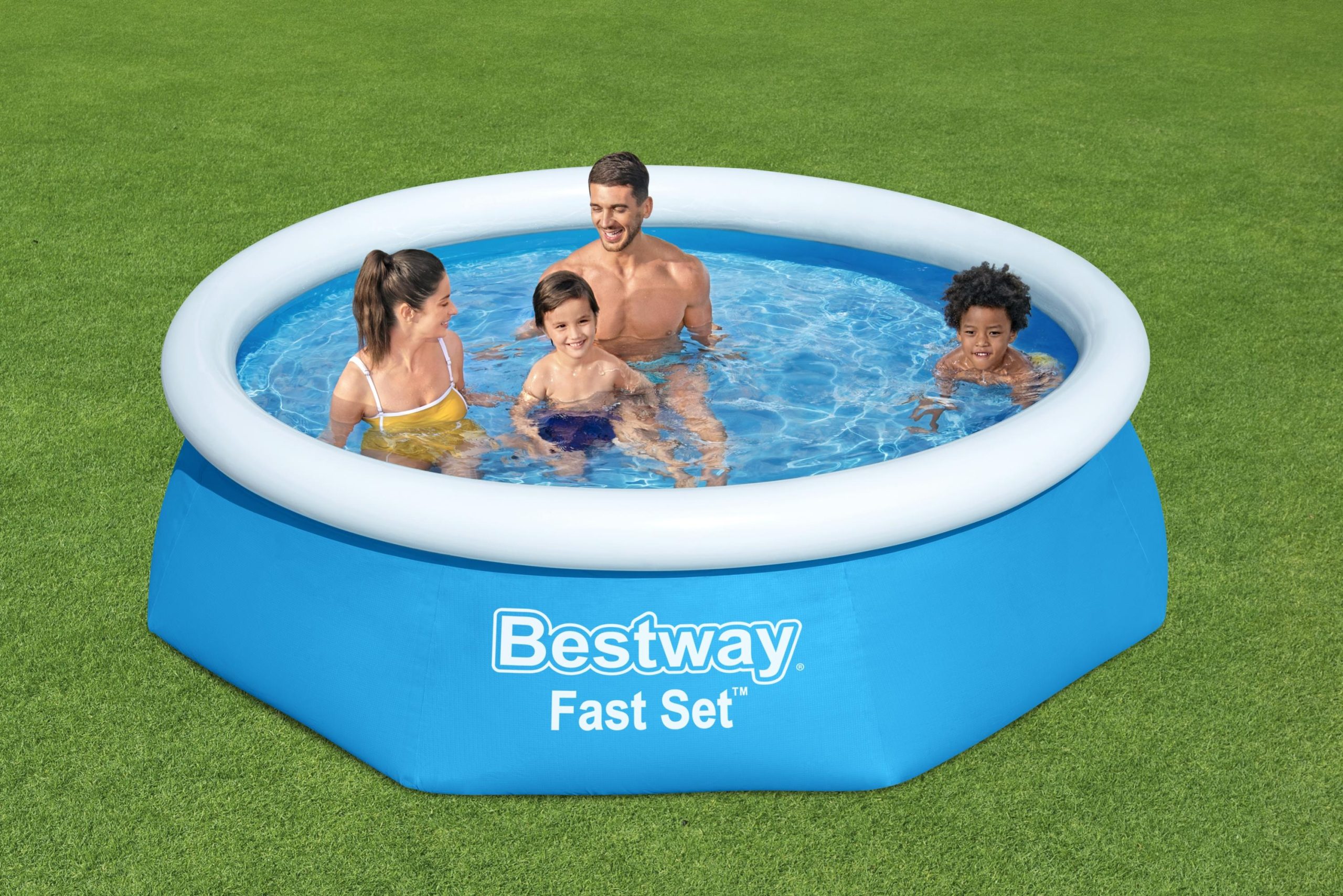 Bestway Bestway Round Kids Inflatable Paddling Pool with Filter Pump Fast Set 12 ft 